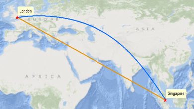 Uçaklar Neden İki Nokta Arasında Düz Değil Eğri Çizerek Uçarlar?