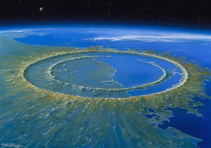  Chicxulub, Yucatán, Meksika çarpma krateri