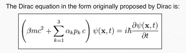 Dirac denklemi nedir?